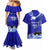 Personalised American Samoa Fautasi Race Couples Matching Mermaid Dress and Hawaiian Shirt Eagle With Polynesian Pattern - Wonder Print Shop