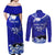 Personalised American Samoa Fautasi Race Couples Matching Off Shoulder Maxi Dress and Long Sleeve Button Shirts Eagle With Polynesian Pattern - Wonder Print Shop