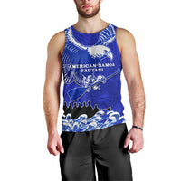 Personalised American Samoa Fautasi Race Men Tank Top Eagle With Polynesian Pattern - Wonder Print Shop
