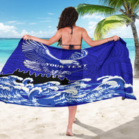 Personalised American Samoa Fautasi Race Sarong Eagle With Polynesian Pattern - Wonder Print Shop