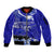 Personalised American Samoa Fautasi Race Sleeve Zip Bomber Jacket Eagle With Polynesian Pattern - Wonder Print Shop