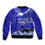 Personalised American Samoa Fautasi Race Sleeve Zip Bomber Jacket Eagle With Polynesian Pattern - Wonder Print Shop