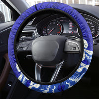 American Samoa Fautasi Race Steering Wheel Cover Eagle With Polynesian Pattern - Wonder Print Shop