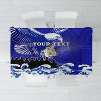 Personalised American Samoa Fautasi Race Tablecloth Eagle With Polynesian Pattern - Wonder Print Shop