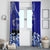 Personalised American Samoa Fautasi Race Window Curtain Eagle With Polynesian Pattern - Wonder Print Shop