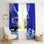 Personalised American Samoa Fautasi Race Window Curtain Eagle With Polynesian Pattern - Wonder Print Shop