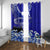 Personalised American Samoa Fautasi Race Window Curtain Eagle With Polynesian Pattern - Wonder Print Shop