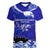 Personalised American Samoa Fautasi Race Women V Neck T Shirt Eagle With Polynesian Pattern - Wonder Print Shop