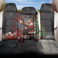 Christmas Canada Back Car Seat Cover Merry Moose-Mas Santa Hugging A Moose - Wonder Print Shop