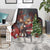 Christmas Canada Blanket Merry Moose-Mas Santa Hugging A Moose