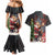 Christmas Canada Couples Matching Mermaid Dress and Hawaiian Shirt Merry Moose-Mas Santa Hugging A Moose - Wonder Print Shop