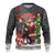 Christmas Canada Ugly Christmas Sweater Merry Moose-Mas Santa Hugging A Moose - Wonder Print Shop