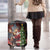 Christmas Canada Luggage Cover Merry Moose-Mas Santa Hugging A Moose - Wonder Print Shop