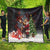 Christmas Canada Quilt Merry Moose-Mas Santa Hugging A Moose - Wonder Print Shop