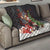 Christmas Canada Quilt Merry Moose-Mas Santa Hugging A Moose - Wonder Print Shop