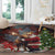 Christmas Canada Round Carpet Merry Moose-Mas Santa Hugging A Moose