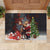 Christmas Canada Rubber Doormat Merry Moose-Mas Santa Hugging A Moose - Wonder Print Shop