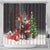 Christmas Canada Shower Curtain Merry Moose-Mas Santa Hugging A Moose
