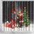 Christmas Canada Shower Curtain Merry Moose-Mas Santa Hugging A Moose