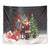 Christmas Canada Tapestry Merry Moose-Mas Santa Hugging A Moose - Wonder Print Shop