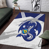 Bosnia and Herzegovina Football Custom Area Rug Go Zmajevi Mi smo uz vas White Version - Wonder Print Shop