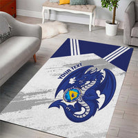 Bosnia and Herzegovina Football Custom Area Rug Go Zmajevi Mi smo uz vas White Version - Wonder Print Shop