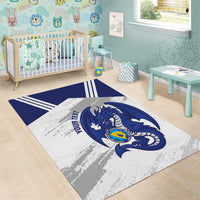 Bosnia and Herzegovina Football Custom Area Rug Go Zmajevi Mi smo uz vas White Version - Wonder Print Shop