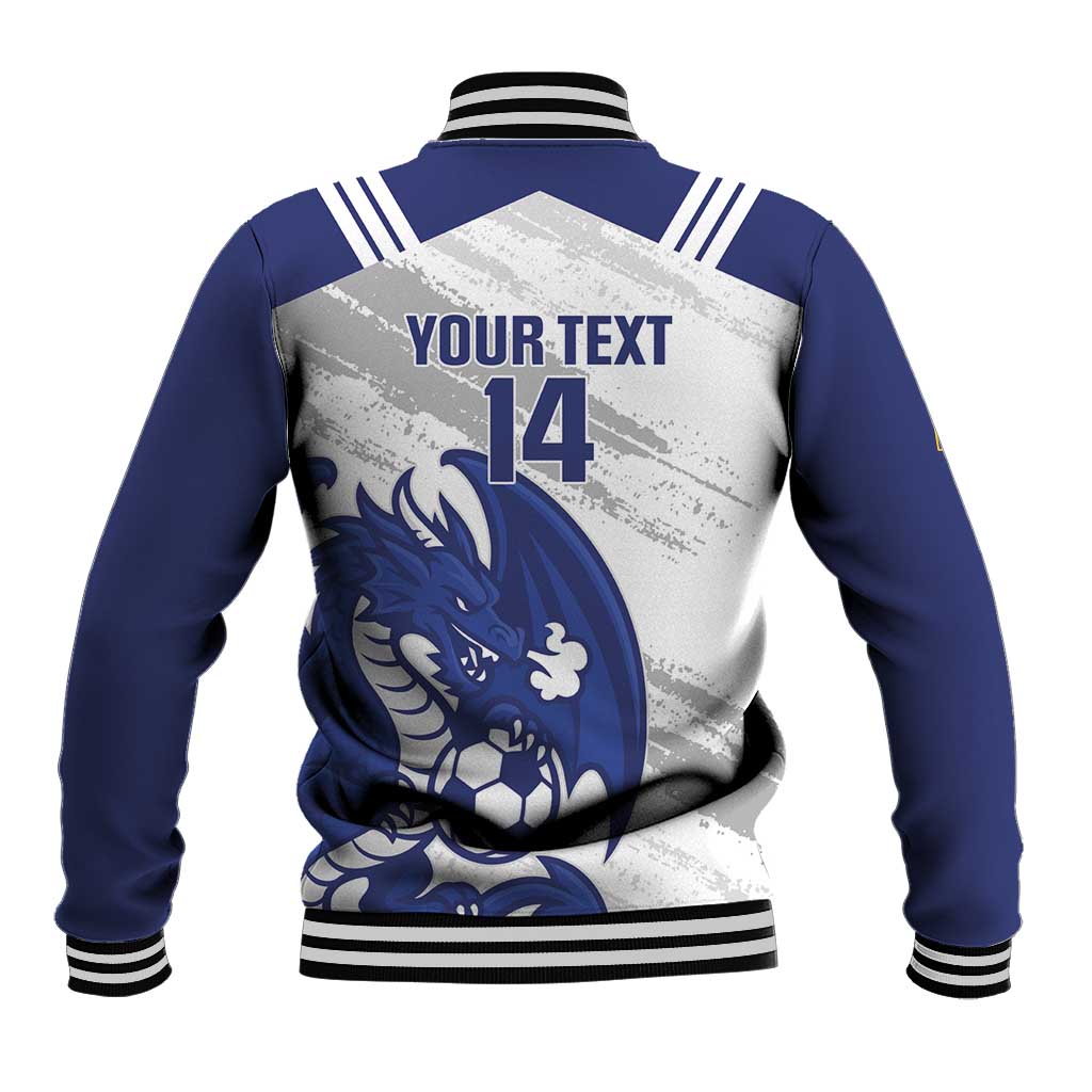 Bosnia and Herzegovina Football Custom Baseball Jacket Go Zmajevi Mi smo uz vas White Version - Wonder Print Shop