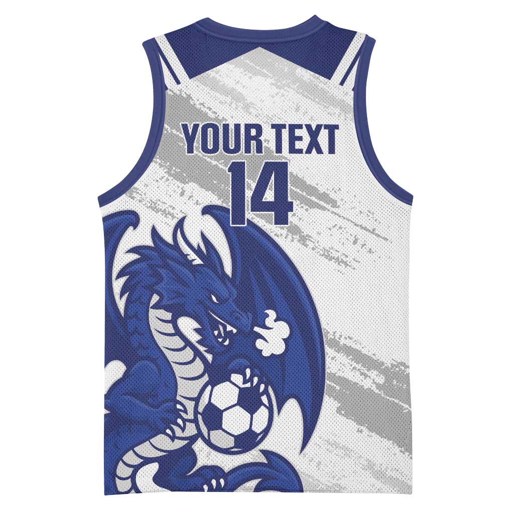 Bosnia and Herzegovina Football Custom Basketball Jersey Go Zmajevi Mi smo uz vas White Version - Wonder Print Shop
