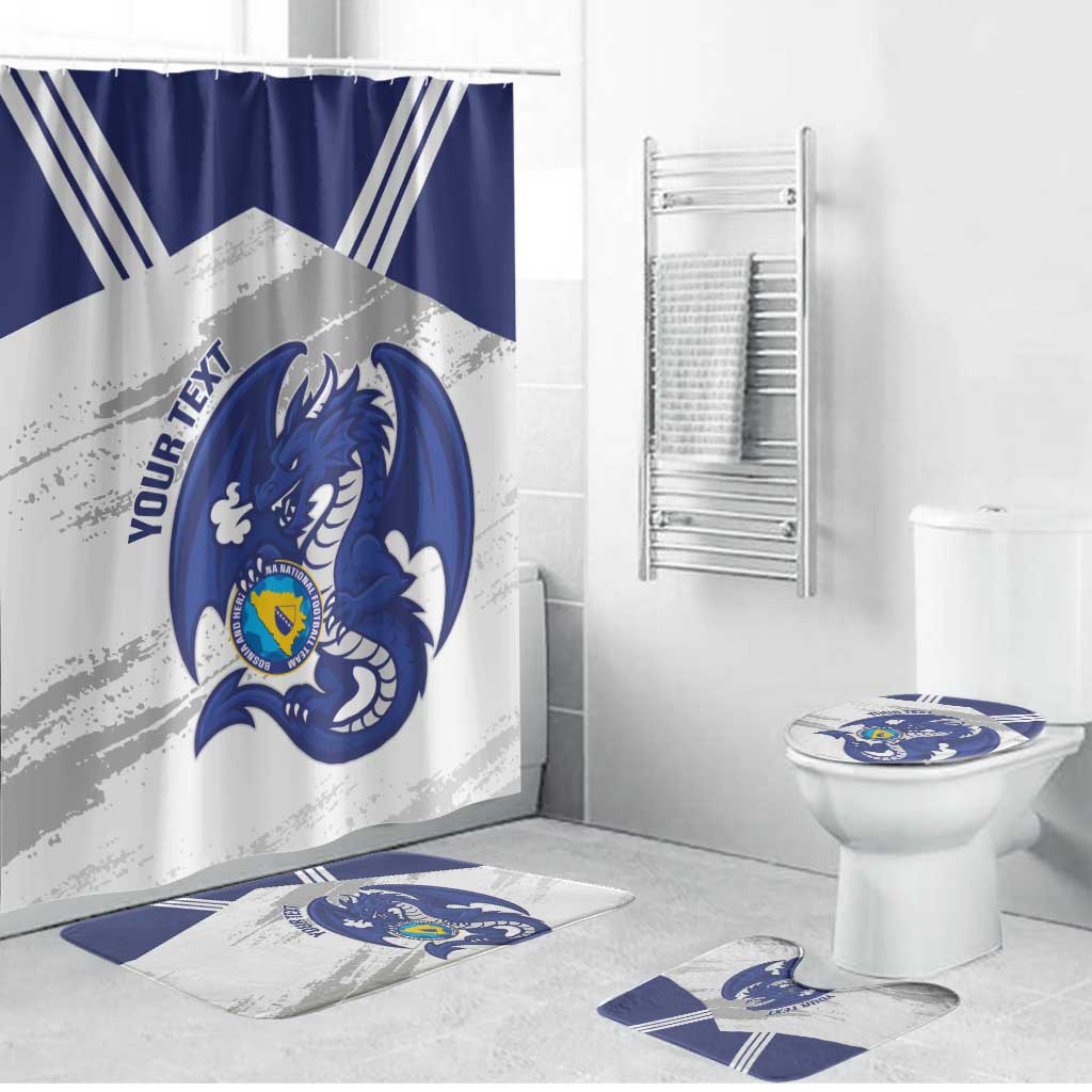 Bosnia and Herzegovina Football Custom Bathroom Set Go Zmajevi Mi smo uz vas White Version - Wonder Print Shop