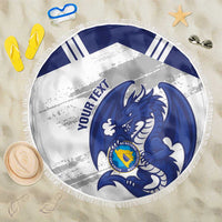 Bosnia and Herzegovina Football Custom Beach Blanket Go Zmajevi Mi smo uz vas White Version - Wonder Print Shop