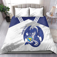 Bosnia and Herzegovina Football Custom Bedding Set Go Zmajevi Mi smo uz vas White Version - Wonder Print Shop