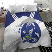 Bosnia and Herzegovina Football Custom Bedding Set Go Zmajevi Mi smo uz vas White Version - Wonder Print Shop