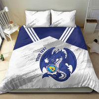 Bosnia and Herzegovina Football Custom Bedding Set Go Zmajevi Mi smo uz vas White Version - Wonder Print Shop