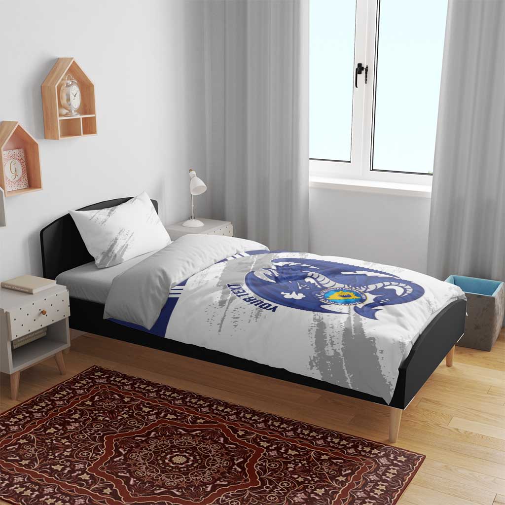 Bosnia and Herzegovina Football Custom Bedding Set Go Zmajevi Mi smo uz vas White Version - Wonder Print Shop