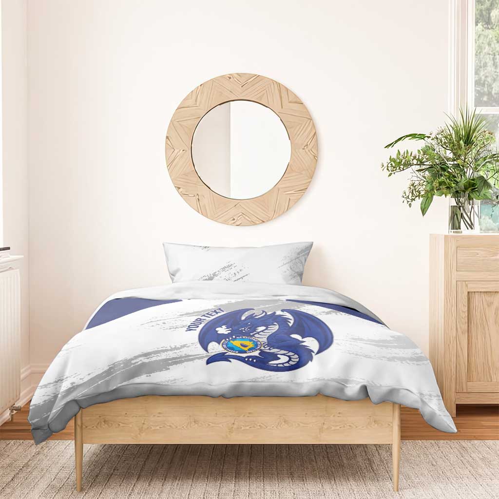 Bosnia and Herzegovina Football Custom Bedding Set Go Zmajevi Mi smo uz vas White Version - Wonder Print Shop