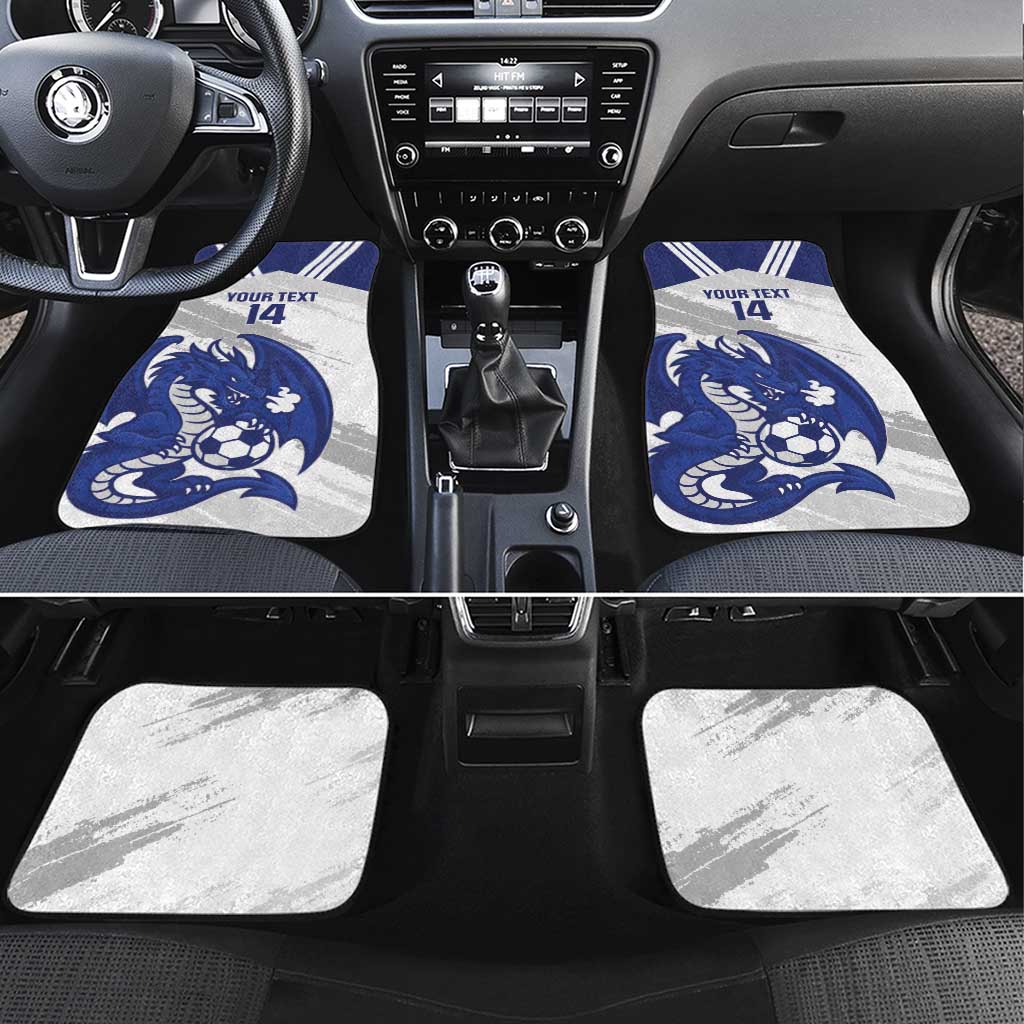 Bosnia and Herzegovina Football Custom Car Mats Go Zmajevi Mi smo uz vas White Version - Wonder Print Shop