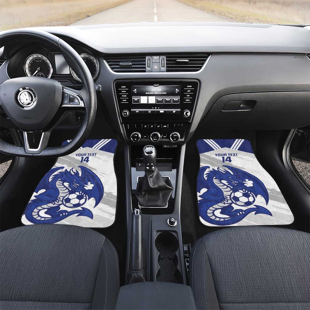 Bosnia and Herzegovina Football Custom Car Mats Go Zmajevi Mi smo uz vas White Version - Wonder Print Shop