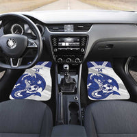 Bosnia and Herzegovina Football Custom Car Mats Go Zmajevi Mi smo uz vas White Version - Wonder Print Shop