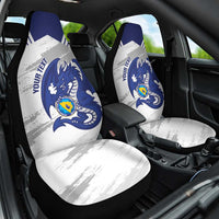 Bosnia and Herzegovina Football Custom Car Seat Cover Go Zmajevi Mi smo uz vas White Version - Wonder Print Shop