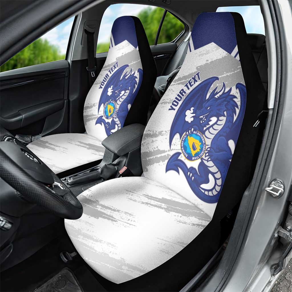 Bosnia and Herzegovina Football Custom Car Seat Cover Go Zmajevi Mi smo uz vas White Version - Wonder Print Shop