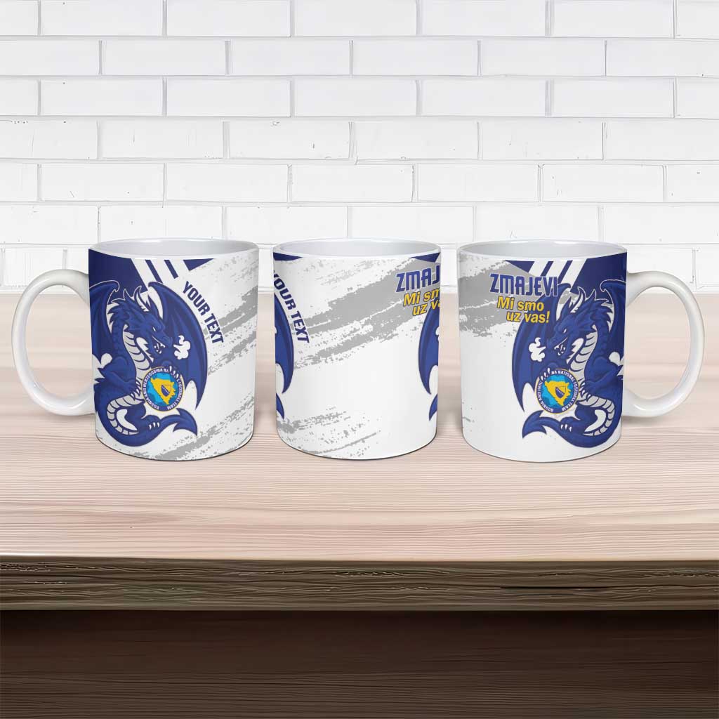 Bosnia and Herzegovina Football Custom Ceramic Mug Go Zmajevi Mi smo uz vas White Version - Wonder Print Shop