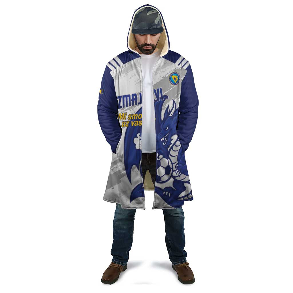 Bosnia and Herzegovina Football Custom Cloak Go Zmajevi Mi smo uz vas White Version - Wonder Print Shop
