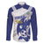 Bosnia and Herzegovina Football Custom Family Matching Off The Shoulder Long Sleeve Dress and Hawaiian Shirt Go Zmajevi Mi smo uz vas White Version - Wonder Print Shop