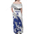 Bosnia and Herzegovina Football Custom Family Matching Off Shoulder Maxi Dress and Hawaiian Shirt Go Zmajevi Mi smo uz vas White Version - Wonder Print Shop