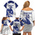Bosnia and Herzegovina Football Custom Family Matching Off Shoulder Short Dress and Hawaiian Shirt Go Zmajevi Mi smo uz vas White Version - Wonder Print Shop