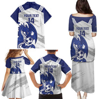 Bosnia and Herzegovina Football Custom Family Matching Puletasi and Hawaiian Shirt Go Zmajevi Mi smo uz vas White Version - Wonder Print Shop