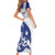 Bosnia and Herzegovina Football Custom Family Matching Short Sleeve Bodycon Dress and Hawaiian Shirt Go Zmajevi Mi smo uz vas White Version - Wonder Print Shop