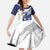 Bosnia and Herzegovina Football Custom Family Matching Summer Maxi Dress and Hawaiian Shirt Go Zmajevi Mi smo uz vas White Version - Wonder Print Shop