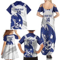 Bosnia and Herzegovina Football Custom Family Matching Summer Maxi Dress and Hawaiian Shirt Go Zmajevi Mi smo uz vas White Version - Wonder Print Shop